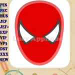 Spider Man Head Applique Embroidery Design - Instant Download