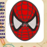 Spiderman Head Applique 02 Embroidery Design - Instant Download