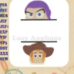 Split Buzz Lightyear Toy Story Fill Machine Embroidery Design - Instant Download