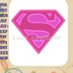 SuperGirl Fill Machine Embroidery Design - Instant Download