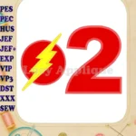 The Flash Birthday Number 2 Applique Design - Instant Download
