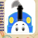 Thomas the Train Head Applique Embroidery Design - Instant Download