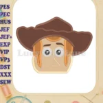 Toy Story Sheriff Woody Head Fill Machine Embroidery Design - Instant Download