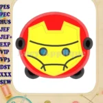 Tsum Tsum Iron man Applique Embroidery Design - Instant Download