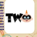 Two Jack Jack Parr The Incredibles Applique Embroidery Design - Instant Download