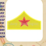 Wonder Woman Tiara Fill Machine Embroidery Design - Instant Download