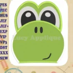 Yoshi Super Mario Head Fill Machine Embroidery Design - Instant Download