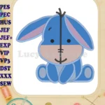 Baby Eeyore Applique Design - Instant Download