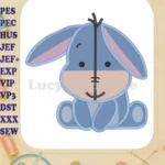 Baby Eeyore Fill Embroidery Design - Instant Download