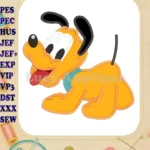 Baby Pluto Dog Applique Design - Instant Download
