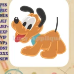 Baby Pluto Dog Fill Embroidery Design - Instant Download