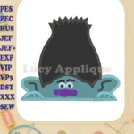 Branch Trolls Fill Machine 01 Embroidery Design - Instant Download