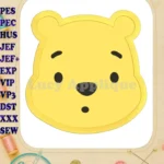 Disney Cuties Pooh Face Applique Embroidery Design - Instant Download