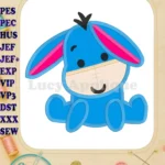 Eeyore Applique 02 Embroidery Design - Instant Download