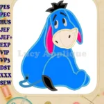 Eeyore Applique 03 Embroidery Design - Instant Download