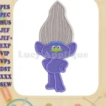 Guy Diamond Trolls Fill Machine 01 Embroidery Design - Instant Download