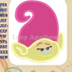 Mandy Trolls Head Fill Machine Embroidery Design - Instant Download