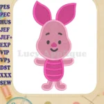 Piglet Winnie the Pooh Fill Machine Embroidery Design - Instant Download
