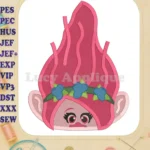 Poppy Troll Head Fill Machine Embroidery Design - Instant Download