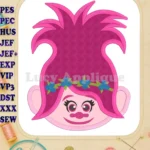 Poppy Trolls Machine Applique Design 01 - Instant Download