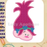Poppy Trolls Machine Applique Design 02 - Instant Download