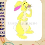 Rabbit Winnie the Pooh Applique Design 01 - Instant Download