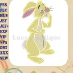 Rabbit Winnie the Pooh Fill Embroidery Design 01 - Instant Download
