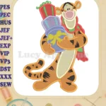 Tigger Christmas Presents Winnie the Pooh Fill Embroidery Design - Instant Download