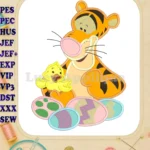 Tigger Easter Winnie the Pooh Applique Design - Instant Download