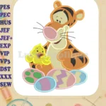 Tigger Easter Winnie the Pooh Fill Embroidery Design - Instant Download