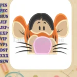 Tigger Winnie the Pooh Head Fill Machine Embroidery Design - Instant Download