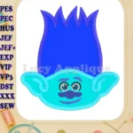 Trolls Branch Applique Embroidery Design - Instant Download