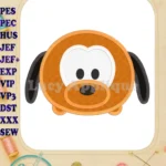 Tsum Tsum Pluto Applique Embroidery Design - Instant Download
