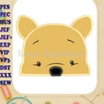 Winnie The Pooh Applique 03 Embroidery Design - Instant Download