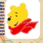 Winnie the Pooh Applique 02 Embroidery Design - Instant Download