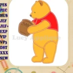Winnie the Pooh Christopher Robin Applique Design - Instant Download