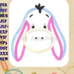 Winnie the Pooh Eeyore Applique Embroidery Design - Instant Download