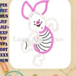 Winnie the Pooh Piglet 01 Applique Embroidery Design - Instant Download