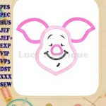 Winnie the Pooh Piglet 06 Applique Embroidery Design - Instant Download