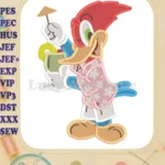 Woody Woodpecker Fill Embroidery Design 02 - Instant Download