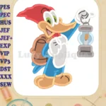 Woody Woodpecker Fill Embroidery Design 03 - Instant Download