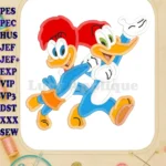 Woody Woodpecker With Winnie Woodpecker Applique Design 01 - Instant Download