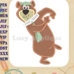Yogi Bear Fill Embroidery Design 04 - Instant Download