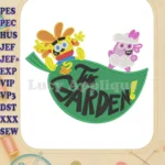 The Greatest Thing Ever Garden cartoon characters fill embroidery designs - Instant Download