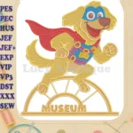 Charlie the Wonderdog Superhero Running Museum Fill Embroidery Designs - Instant Download