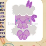 The Greatest Thing Ever Crying Purple Cloud Fill Embroidery Designs - Instant Download