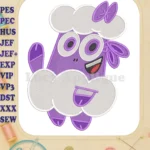 Greatest Thing Ever Purple Fluffy Sheep Fill Embroidery Designs - Instant Download