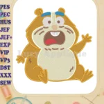 Panko Animal Crackers Scared Hamster Fill Embroidery Designs - Instant Download
