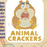 Animal Crackers Hamster Surprised Fill Embroidery Designs - Instant Download
