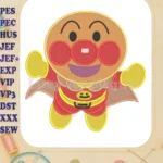 Anpanman Chapon's Hero vibrant fill embroidery designs for fans - Instant Download